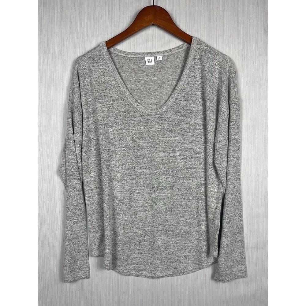 Cabincore Cozy Basic Long Sleeve Scoop Neck Tee Gap Softspun Large‎